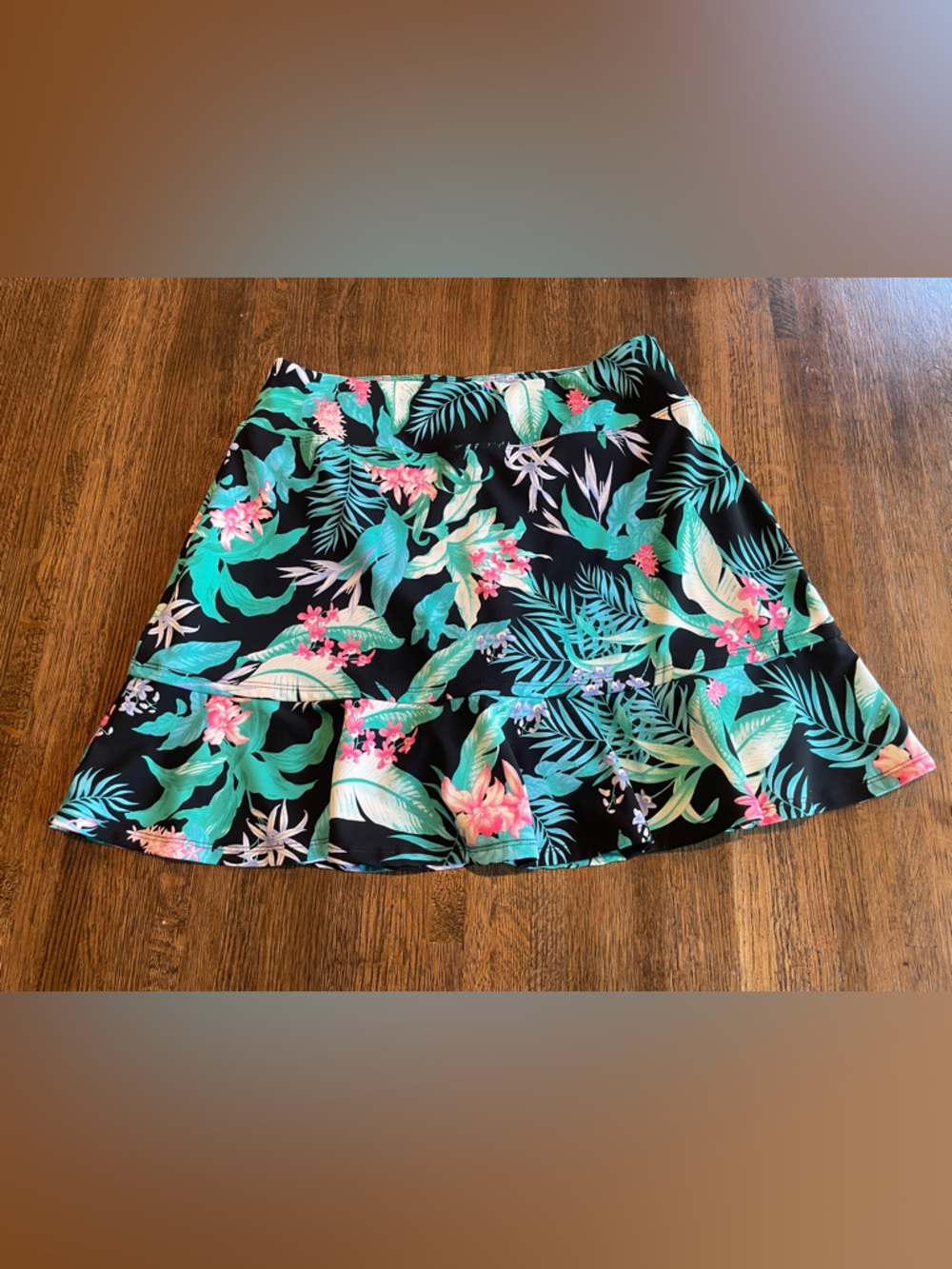 Tommy Bahama Golf Skort Black Tropical Sporty Athletic Size Small